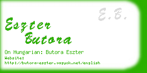 eszter butora business card